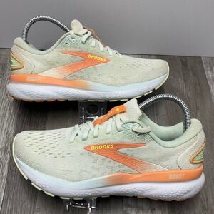 Brooks Ghost 16 Womens Running Shoes Size 8.5 Green Orange 1204071B411